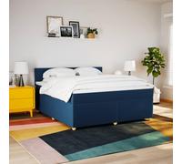 HEFZGDB Letto matrimoniale a molle con materasso blu, 180 x 200 cm, in tessuto, letto matrimoniale, letto per gli ospiti, letto singolo, per soggiorno, alberghi, camera da letto