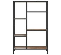 HEFZGDB Libreria 80 x 30 x 120 cm in acciaio e legno per camera da letto, libreria piccola per CD, armadietto per farmacia, cucina, biblioteca, ufficio, studio, camera da letto