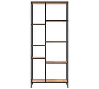 HEFZGDB Libreria 80 x 30 x 180 cm in acciaio e legno per camera da letto, libreria piccola per CD, armadietto per farmacia, cucina, biblioteca, ufficio, studio, camera da letto