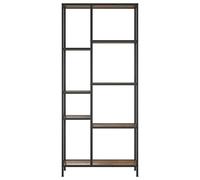 HEFZGDB Libreria 80 x 30 x 180 cm in acciaio e legno per camera da letto, libreria piccola per CD, armadietto per farmacia, cucina, biblioteca, ufficio, studio, camera da letto