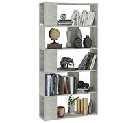 HEFZGDB Libreria/divisorio grigio cemento, 80 x 24 x 159 cm, in legno, scaffale da cucina, libreria, piccolo armadietto multiuso, vetrina per camera da letto, studio, soggiorno, ufficio