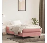 HEFZGDB Materasso a molle insacchettate rosa, 100 x 210 x 20 cm, in velluto con supporto di media durezza per un sonno riposante, le molle insacchettate e la comoda schiuma offrono il massimo relax