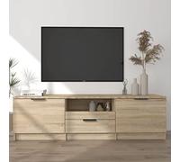 HEFZGDB Mobile per TV Rovere Sonoma 140x35x40cm in Legno Multistrato con Cassetti e Vani, Mobile Buffet Funzionale per Soggiorno, Arredamento Moderno e Solido con Ampio Spazio