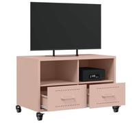 HEFZGDB Mobile TV Rosa 68x39x43,5 cm in Acciaio Tavolo Tv Mobile Tv Soggiorno Mobile Sotto Tv Mobile Angolare Tv per Cucina Soggiorno Camera Studio Ufficio