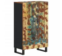 HEFZGDB Mobiletto alto con cassetto, 60 x 33 x 100 cm, in legno massiccio anticato e ferro, per soggiorno, buffet, cucina, corridoio, credenza, cucina, per dessert, soggiorno, caffetteria, cucina