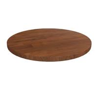 HEFZGDB Piano rotondo in legno di quercia, diametro 30 x 1,5 cm, marrone scuro, superficie trattata per una maggiore durata e una facile pulizia, versatile piano in legno massiccio per tavolini da