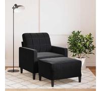 HEFZGDB Poltrona con sgabello, 60 cm, in velluto, design moderno, struttura in metallo, comoda per rilassarsi, leggere, guardare la TV, versatile, per soggiorno, comoda ed elegante