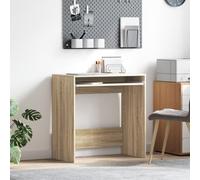 HEFZGDB Scrivania per computer in legno di quercia Sonoma, compatta, con cassetto per tastiera e spazio per il lavoro ergonomico, scrivania per home office