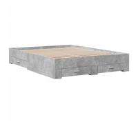 HEFZGDB Struttura letto con cassetti, grigio cemento, 140 x 200 cm, in legno, Daybed, letto per gli ospiti, letto singolo, letto matrimoniale, per camera degli ospiti, alberghi, soggiorno, camera da
