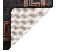 HEFZGDB Tappeto lavabile, nero e oro, 190 x 300 cm, antiscivolo, per cucina, camera da letto, sala riunioni, studio, soggiorno, sala da pranzo