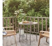 HEFZGDB Tavolino grigio da 45 cm, in polyrattan, da campeggio, da giardino, da balcone, adatto per giardini, terrazze, ponti