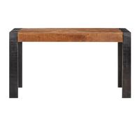 HEFZGDB Tavolo da pranzo, 140 x 70 x 76 cm, in legno massiccio di mango grezzo, piccolo tavolo da pranzo, tavolo da campeggio, per sala da pranzo, balcone, cucina, giardino