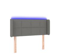 HEFZGDB Testiera con LED grigio scuro, 103 x 16 x 78/88 cm, in tessuto, per camera da letto, albergo, hotel, camera degli ospiti