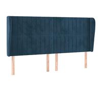 HEFZGDB Testiera con orecchie blu scuro, 183 x 23 x 118/128 cm, con pannello posteriore in velluto, per camera degli ospiti, camera da letto, albergo