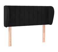 HEFZGDB Testiera con orecchie nera, 83 x 23 x 78/88 cm, pannello posteriore in velluto, per camera degli ospiti, camera da letto, albergo