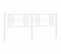 HEFZGDB Testiera in metallo bianco, 180 cm, per camera da letto, albergo, camera degli ospiti, camera da letto
