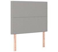 HEFZGDB Testiera per letto, 2 pezzi, grigio chiaro, 100 x 5 x 78/88 cm, in tessuto, per camera da letto, albergo, camera degli ospiti, hotel