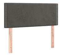 HEFZGDB Testiera per letto in velluto, 80 x 5 x 78/88 cm, rivestimento da parete, per hotel, camera da letto, albergo, camera degli ospiti, grigio scuro