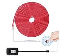 HEGEHE Kit luce al neon LED dimmerabile, strisce LED 3M + dimmer ITOUCH + alimentatore, nastro flessibile impermeabile IP65, decorazione per interni/esterni [Rosso]
