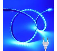 HEGEHE - Striscia LED 230V, 0,5 m Blu IP65 Fata LED flessibile impermeabile CRI90+, Striscia LED tagliabile da 120 LED/m, Dimensioni striscia: L10mm x A4mm