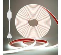 HEGEHE Striscia LED COB 220V,13M Bianco 6000K Tagliabile Impermeabile Flessibile FCOB LED Striscia Neon,Design fai da te,Camera da letto,Soggiorno,Sala Giochi,Cucina,Festa e Decorazione Negozio