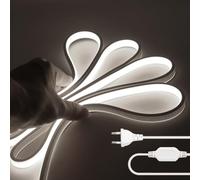 HEGEHE - Striscia LED COB 220V, flessibile impermeabile IP65, 288 LED/m 15m luce bianca 6000K Striscia neon LED FCOB super luminosa CRI90+, tagliabile ogni 50 cm