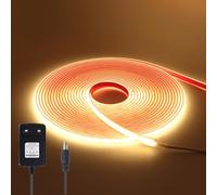 HEGEHE - Striscia LED COB DC12V, Striscia LED Neon FCOB flessibile super luminosa CRI90+, IP68 Impermeabile Tagliabile Illuminazione domestica Decorazione Fata [3 metri, Bianco caldo 3000-3500K]