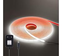 HEGEHE - Striscia LED COB DC12V, Striscia LED Neon FCOB flessibile super luminosa CRI90+, IP68 Impermeabile Tagliabile Illuminazione domestica Decorazione Fata [3 metri, Luce bianca 6000-6500K]