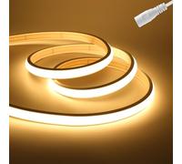 HEGEHE - Striscia LED COB dimmerabile 12V, 5m/16.4ft Bianco Caldo 3000K Striscia LED FCOB Super Luminosa CIR90+, IP65 Impermeabile Flessibile Tagliabile Illuminazione Domestica Fata Luce