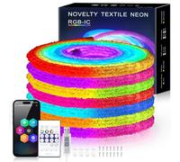 HEGEHE Striscia LED Neon RGB WS2812B 5V,Alimentazione USB,Illuminazione a 360° Tubo LED,con Telecomando Bluetooth 24 Tasti Musica Colori Completi,Decorazione Casa e Negozio - Senza Alimentatore [3M]