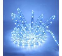 HEGEHE Striscia LED per esterni da 1m, corda luminosa a LED da 36 LEDs/m, tubo fluorescente per interni 220V, tubo arcobaleno LED flessibile impermeabile IP65 con illuminazione a 360° [Bianco]
