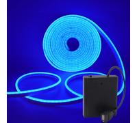HEGEHE - Striscia neon LED flessibile impermeabile in silicone tagliabile blu da 3m, alimentata a batteria/USB, SMD2835, 120 LED/m, design fai da te, decorazione di case e negozi