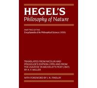 A. V. Miller Hegel's Philosophy of Nature (Tascabile)