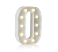 HEGGMKK Numeri E Lettere A LED A Specchio, Altezza 22 Cm, Spessore 4 Cm, 26 Lettere E 10 Numeri, Luce Calda/Alimentazione A Batteria, Doppio Scopo: Esposizione/Sospensione,O,White
