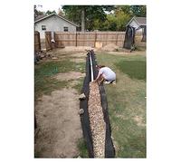 HEHEH Tessuto geotessile Non Tessuto da 7 Once for Un drenaggio Efficace - Barriera Anti-Erbacce Durevole, Larga 3 Piedi/6,5 Piedi, for l'architettura del Paesaggio(1mx75m/3.3ftx246ft WxL)