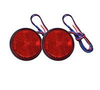HEHEMM, fanale anteriore per rimorchio, 2 pezzi a LED, rotondo, riflettore freno, indicatore di direzione, indicatori di direzione, luci posteriori, per camion, rimorchio, auto, moto (rosso)