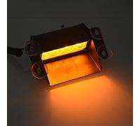 Hehemm - Luce di emergenza per auto, 4 luci LED di avviso per cruscotto, visiera, stroboscopiche, luce lampeggiante, luce di pericolo, luce di avviso 12V, barra luminosa LED (Ambra)