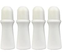 Hehglng 4 flaconi roll-on vuoti da 75 ml, riutilizzabili, in plastica, riutilizzabili, contenitori per deodoranti fai da te, con sfera a rullo, flaconi ricaricabili per cosmetici