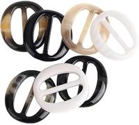 Hehglng 6 clip per magliette, sciarpe, 5 cm, clip alla moda in resina per magliette, semplici anelli per magliette, eleganti fibbie per sciarpe, diapositive in vita, chiusure per fazzoletto da collo