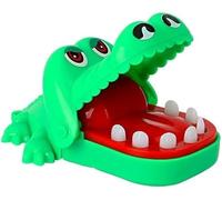 Hehglng Ornamento per la casa con denti di coccodrillo verdi, giocattolo divertente per dentisti che mordono il coccodrillo, mini novità e bavaglio