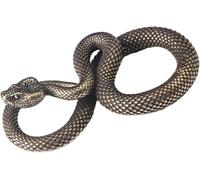 Hehglng Statuetta di serpente in bronzo, decorazione di alta simulazione, in ottone, stile vintage, statua a serpente per ufficio, scultura per scrivania, bronzo, ciondoli da uomo, uomo