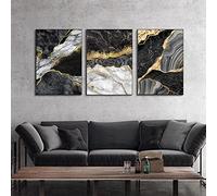 HEHGVCF WTD - Quadro da parete in tessuto non tessuto, decorazione per la casa, 50 x 70 cm, grigio trama marmo su tela, decorazione senza cornice (A,50 x 70 cm)