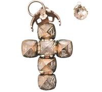 Hehimin Mini ciondolo a sfera massonica trasformante, design trasformativo, un simbolo indossabile dell'eredità fraterna, collana vintage con mini sfera massonica, /, Metallo, Nessuna pietra preziosa