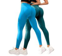 hehiy 2 Paia di Leggins Anticellulite Donna,Push Up Sculpture Lipedema a Compressione Controllo Graduata Anti Cellulite Leggings Vita Alta Senza Cuciture Fitness Yoga Pantacollant