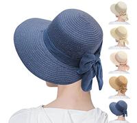 hehiy Cappello da Sole Estivo,Ripiegabile Cappelli da Donna Leggero, per Estivi Viaggi Spiaggia Addio al Nubilato Cappelli Mare Donna Nero/Bianco/Rosa/Blu