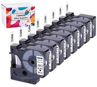 Hehua 8 Pack Sostituzione per Dymo 40918 Nastro per Etichette D1 S0720680 | Nero su Bianco 9mm x 7m Etichette Compatibile con LabelManager 160 210D 260P 280 360D Executive 640CB LabelWriter 400 450 Duo