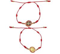 [Heiat] Bracciale Benedetto realizzato a mano, bracciale rosario, regolabile, corda religiosa, regalo per preghiera religiosa per uomo e donna