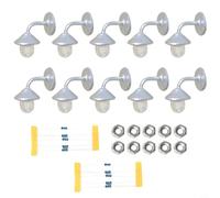 HEIBTENY 10 lampade da parete + 10 lampioni LED di resistenza a 1 luce, per case H0, kit di illuminazione e accessori per illuminazione per scene in miniatura