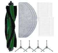 HEIBTENY 10 pezzi di ricambio accessori per Cecotec per Conga 7490 Home per robot X-Treme Set di ricambio 2 filtri + 4 spazzole laterali + 3 panni + 1 spazzola principale