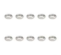 HEIBTENY 10 pezzi in lega per dado valvola di bloccaggio per anello per 6V1 e per valvole americane 8V1 per valvole resistenti alla ruggine argento nucleo valvola sicura dadi per (D)